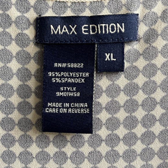 MAX STUDIO Polka Dot Black White Maxi Dress Sleeveless Waist Size XL - Picture 4 of 8